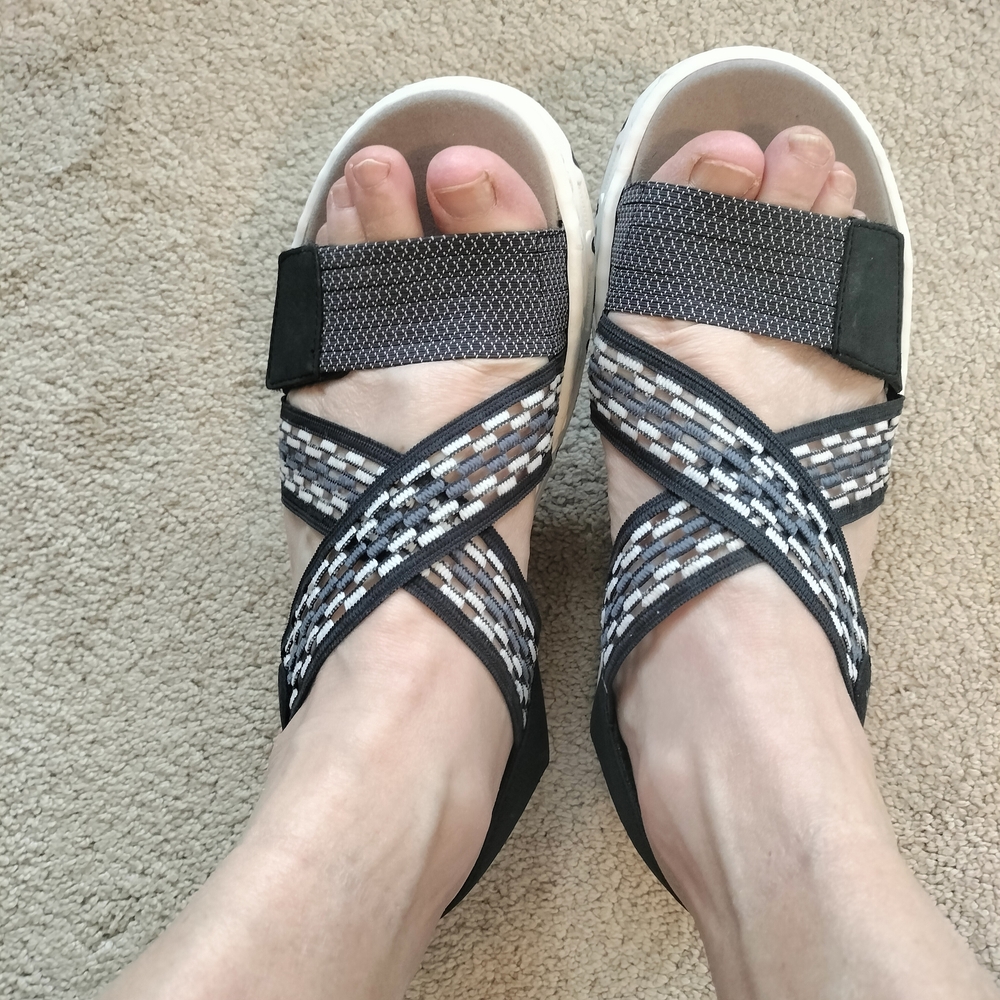 NWOT Rieker Trekking Sandals Women's 9.5 Colors Blue, White,‎ Black